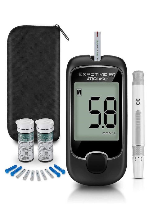 Exactive Eq Impulse Fully Automatic High Blood Glucose Measuring Instrument With Test Paper 50 Test