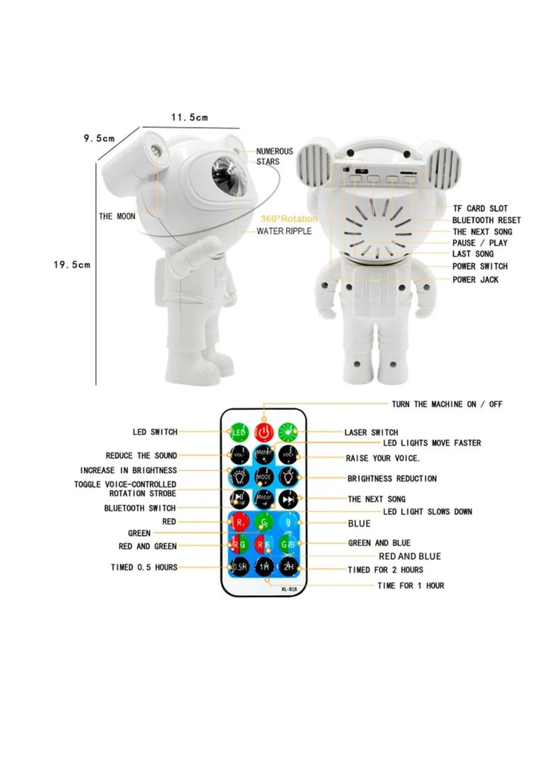 DIGI CORE Star Projector Night Light with Timer and Remote Control Astronaut Projector Lamp 360° Rotation USB Galaxy Starry Sky Projector for Kids Party Bedroom and Game Room - Image 3