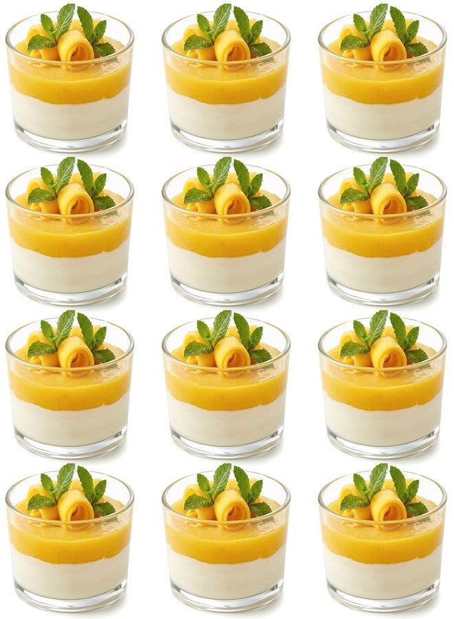 Lawei 12 Pack 3.5 Inch Glass Dessert Bowls, 6.7 OZ Small Pudding Custard Cups, Thick Clear Ramekins Mini Prep Bowl Container for Dips, Sauces, Desserts, Side Dishes, Pudding, Dishwasher Freezer Safe - Image 1