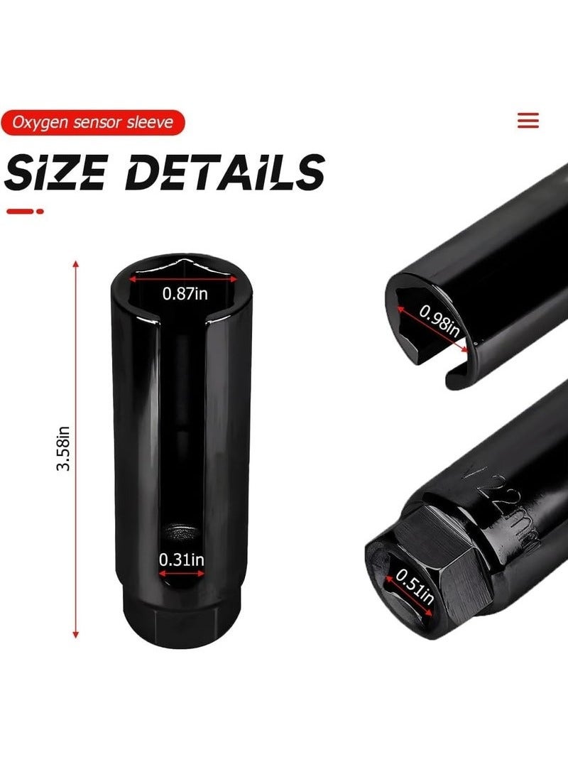 Oxygen Sensor Socket with Side Wire Cutout 3 8 Inch Drive x 7 8 Inch 22mm 6 Point fits All Vehicle O2 Removal and Installation Offset Oxygen Sensor Socket - Image 2