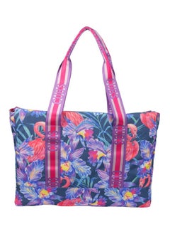 CUBS Double Face Tote Bag Multicolor Large Skinny Flamingos & Tie Dye  - Image 1