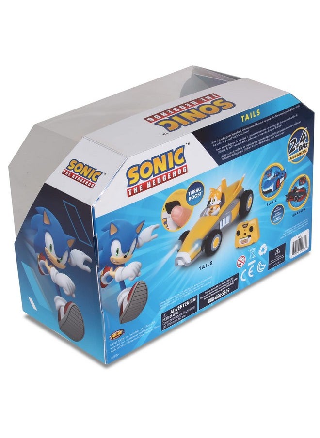 SONIC - Sonic Racing Rc: Tails The Fox Nkok (603) 2.4Ghz Remote Controlled Car With Turbo Boost Officially Licensed Sega Sonic The Hedgehog Battery Powered Ages 6+ - Image 1