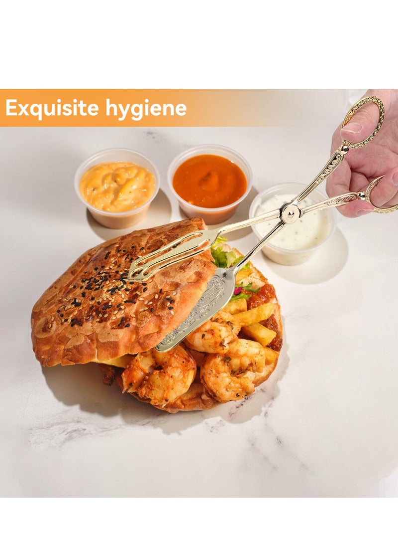 SOLARAE Zinc Alloy Serving Tongs - Perfect for Serving Salad, Buffet Dishes, Bread, Cake, and More! Ideal Kitchen Tool for Effortless Serving and Entertaining. - Image 2