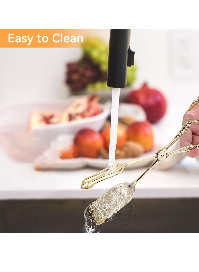 SOLARAE Zinc Alloy Serving Tongs - Perfect for Serving Salad, Buffet Dishes, Bread, Cake, and More! Ideal Kitchen Tool for Effortless Serving and Entertaining. - Image 3