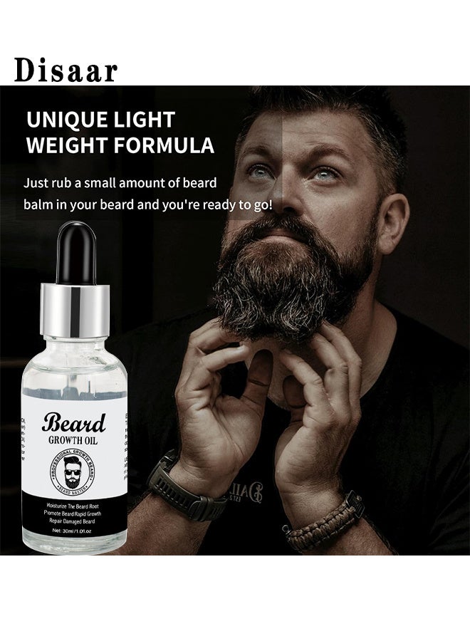 Beard Oil, Beard Oil For Men Growth, Make The Beard More Full, Thick And Smooth, Moisture To Reduce Frizz, All Pure Natural Organic Plant Extraction, Strengthens And Moisturizes Beard, 30ML