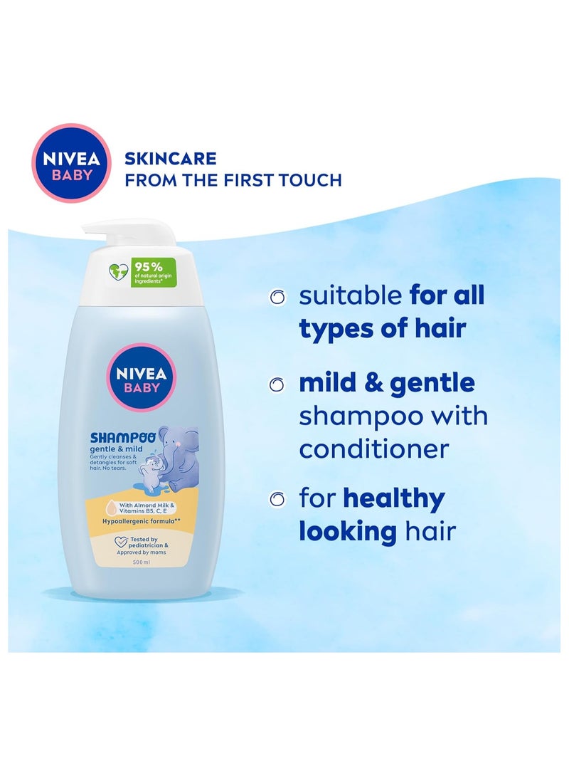 Nivea Baby Pack of 2x500ml Shampoo Gentle And Mild. - Image 4