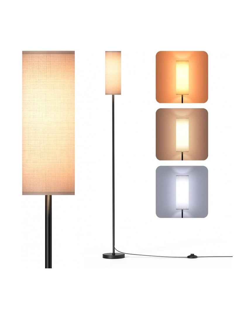Bolivia's LED Floor Lamp, 3 Color Temperature LED Corner Lamp, Remote & WiFi APP Control, Modern Standing Lamp with Beige Linen Lampshade, for Living Room, Office, Hotel - Image 1