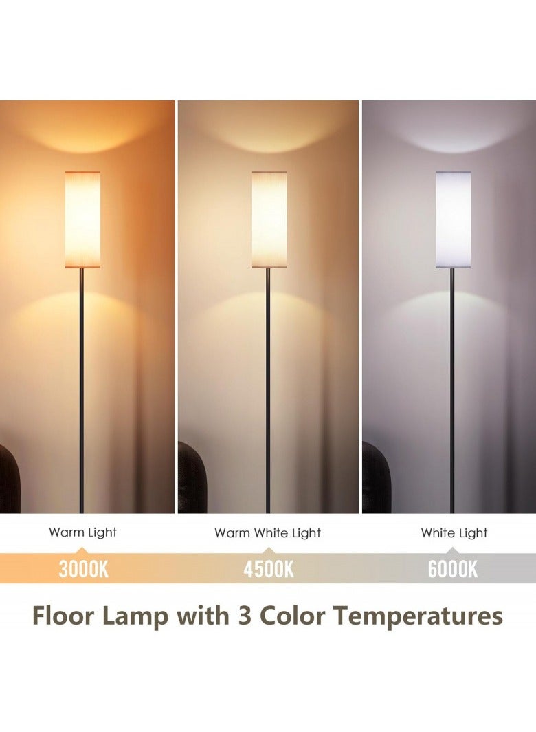 Bolivia's LED Floor Lamp, 3 Color Temperature LED Corner Lamp, Remote & WiFi APP Control, Modern Standing Lamp with Beige Linen Lampshade, for Living Room, Office, Hotel - Image 2