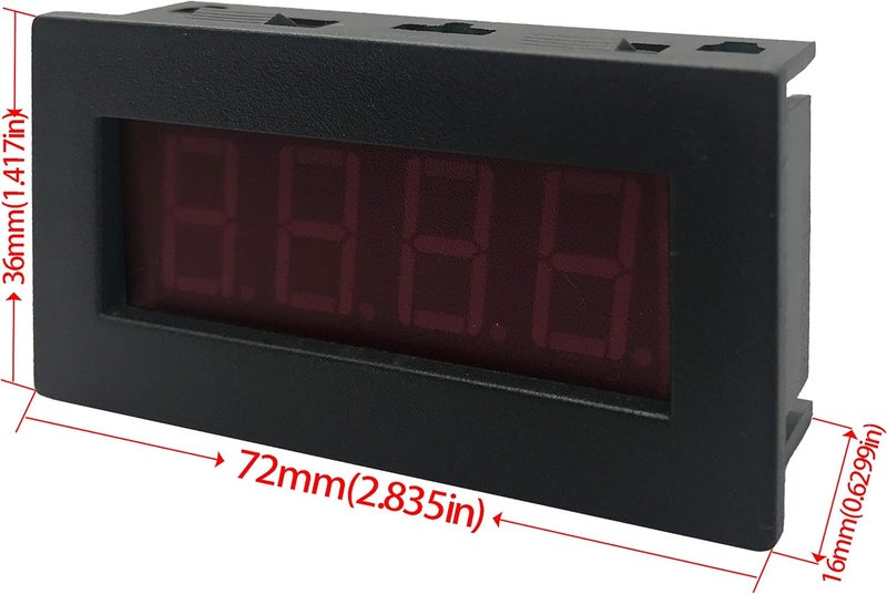 DIGITEN 4 Digital Red LED Tachometer RPM Speed Meter + Hall Proximity Switch Magnet Sensor NPN + Sensor Mounting Holder for Lathe Conveyor Belt - Image 3