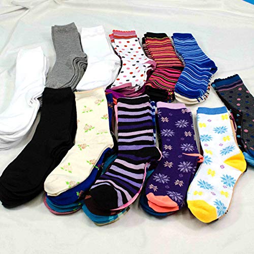 TeeHee Socks 50 Pairs Various Sample Socks Value Pack (Womens Sock Size 9-11 Crew) - Image 5