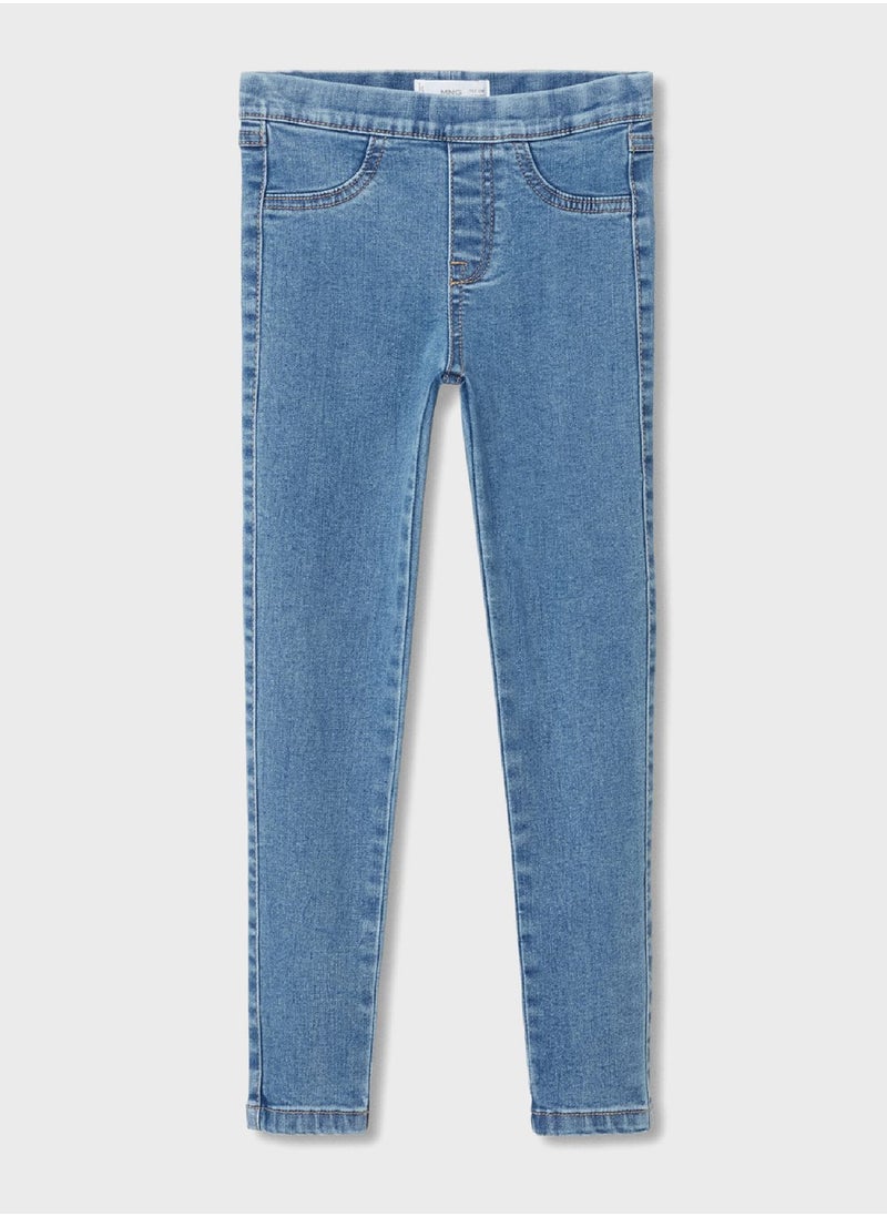 MANGO - Kids Mid Wash Jeggings - Image 1