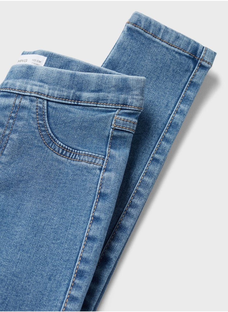 MANGO - Kids Mid Wash Jeggings - Image 1