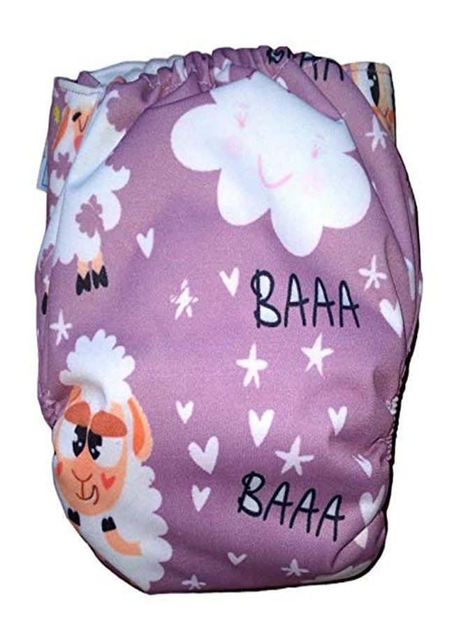 KIKA Reusable Cloth Diapers With 2 Inserts - Adjustable Size - KiKA-Sheep - Image 3