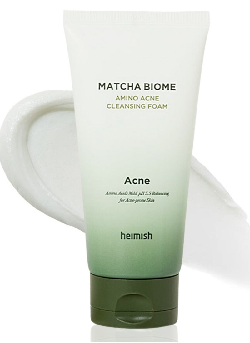 Heimish Heimish Matcha Biome Amino Acne Cleansing Foam - 150ml | Purifying Foam for Acne-Prone Skin | Matcha Extract, Amino Acids, Sebum Control, Deep Cleansing  - Image 1