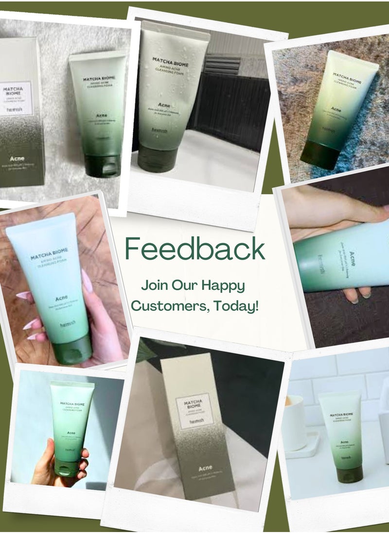 Heimish Heimish Matcha Biome Amino Acne Cleansing Foam - 150ml | Purifying Foam for Acne-Prone Skin | Matcha Extract, Amino Acids, Sebum Control, Deep Cleansing  - Image 3