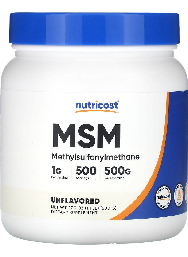 MSM, Unflavored, 17.9 oz (500 g)