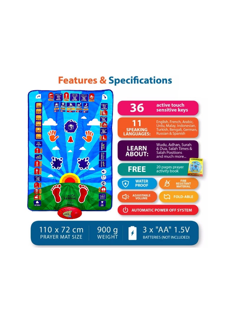 Generic Kids Educational Smart Prayer Mat for Kids EDUCATIONAL PRAYER MAT Fun, Easy & Interactive, Prayer Rug for Kids  - Image 5