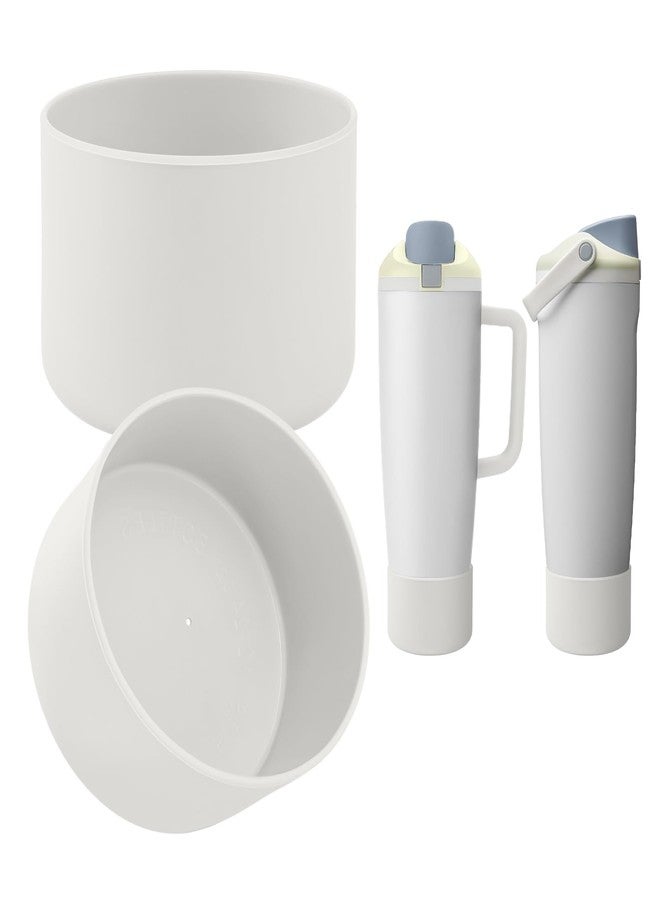 BKBY 2PCS Silicone Boot Compatible with Owala 30oz & 40oz FreeSip Sway Bottles & Tumblers, Protective Anti-Slip Bottom Cover Sleeve for Freesip Sway Tumbler (Fog) - Image 1