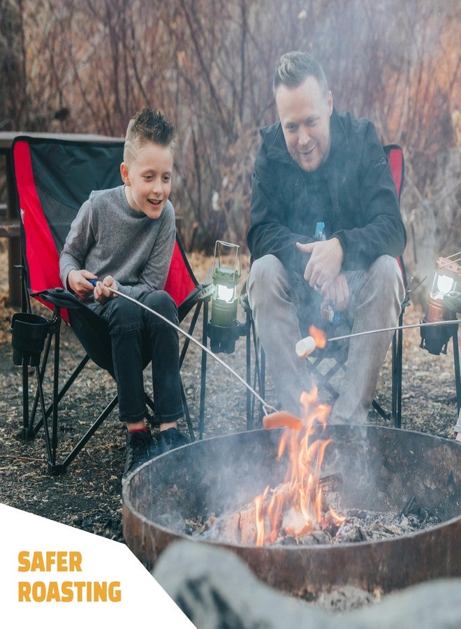 MalloMe Smores Sticks for Fire Pit 45 inch Extra Long - Marshmallow Roasting Sticks Smores Kit -Smore Skewers Hot Dog Fork Campfire Cooking Equipment, Camping Essentials, Outdoor Accessories (4 Pack) - Image 3