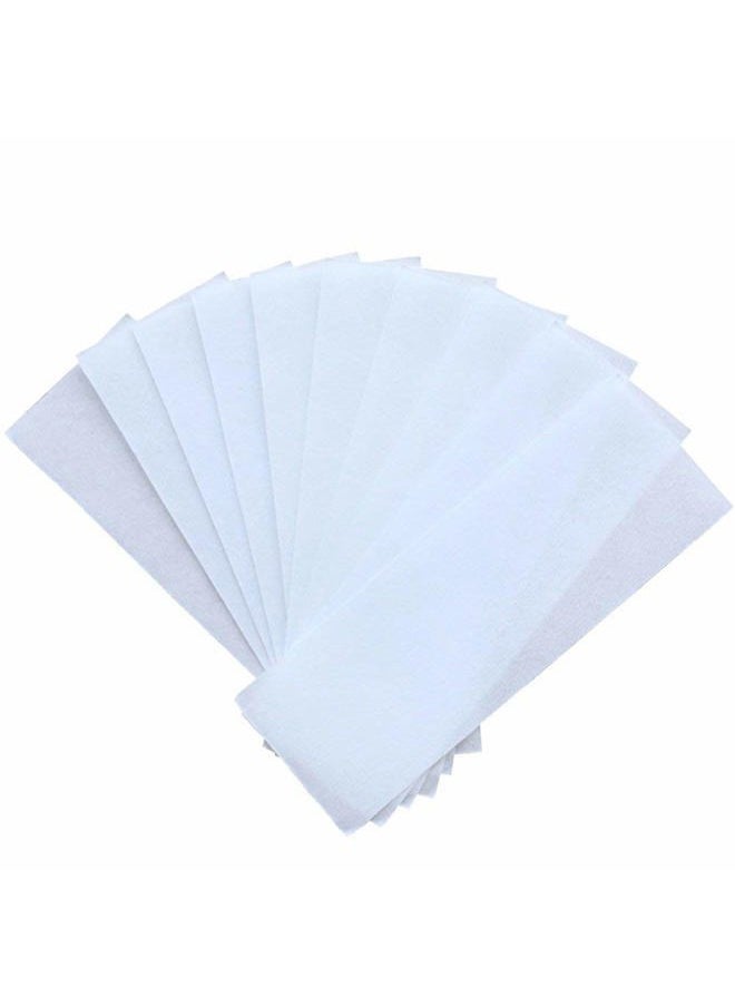 esowemsn 1Bag(100pcs) Non Woven Wax Strips Facial Body Hair Removal White Paper Honey Wax Paper  - Image 1