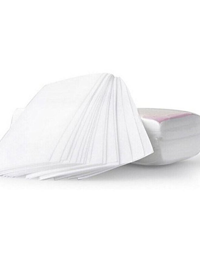 esowemsn 1Bag(100pcs) Non Woven Wax Strips Facial Body Hair Removal White Paper Honey Wax Paper  - Image 5