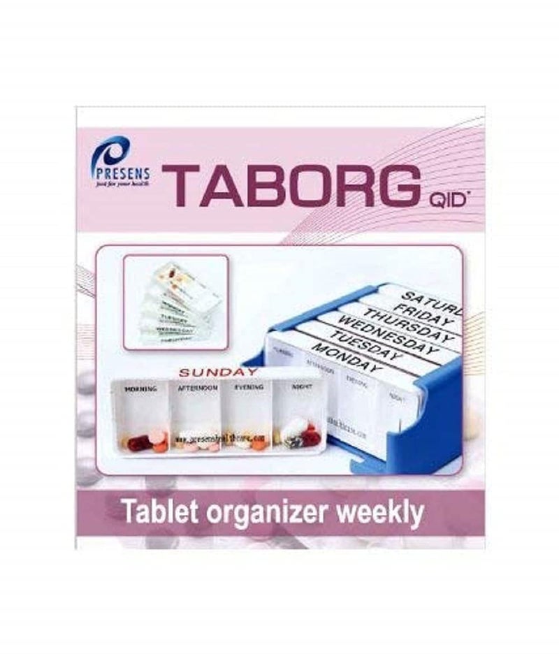Presens Weekly AM/PM Pill Box, (7-Day / 4-Times-A-Day) And Free Tablet Cutter Large Compartments to Hold Vitamins, Supplements Daily Reminders of 4 Times Pill Box, Free tablet Cutter - Image 3