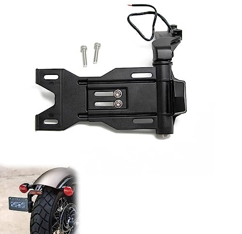 GYMARK Motorcycle License Plate Bracket LED Light Side Mount License Plate for Indian Scout Bobber Twenty Scout Rogue 20182024 Foldable License Plate Holder Accessories - Image 1