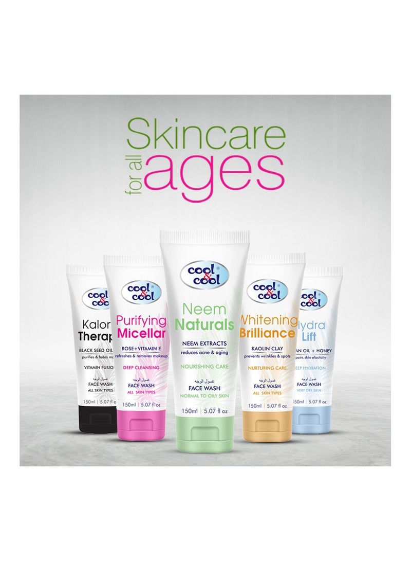 كول اند كول غسول الوجه كول آند كول نيم ناتشورالز 150 مل (عبوة من قطعتين) - زيت النيم الطبيعي، مضادات الأكسدة، خالي من البارابين، منعش ومنشط، يعالج ندبات حب الشباب ويغذي البشرة، مناسب للبشرة العادية إلى الدهنية - Image 5
