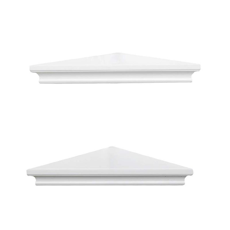 AHDECOR White Corner Shelves EasytoInstall Floating Corner Shelves for Home Dcor Ideal for Displaying Keepsakes 2 Pack