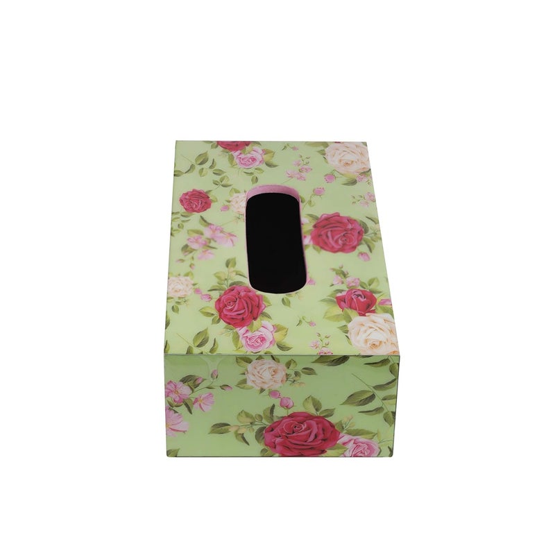 RICHTER Floral Light Green Tissue Box HolderCover - Image 3