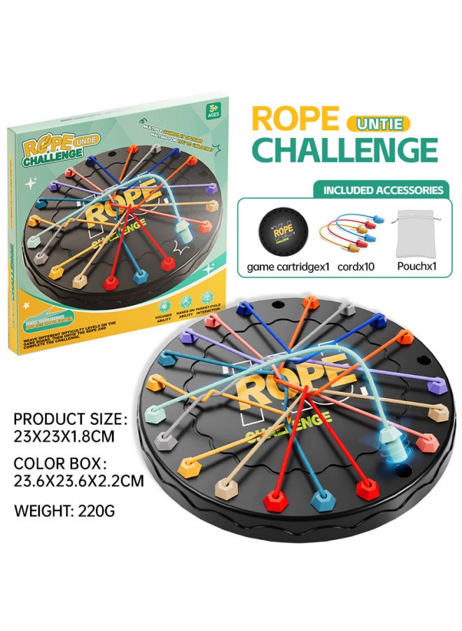 Rope-lifting Challenge Board Games Toys Children's Educational Logical Thinking Development Concentration Parent-child Interaction Trembles-Color:Deconstring Battle - Image 1