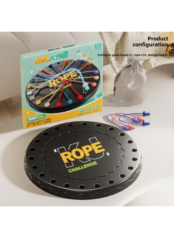 Rope-lifting Challenge Board Games Toys Children's Educational Logical Thinking Development Concentration Parent-child Interaction Trembles-Color:Deconstring Battle - Image 5