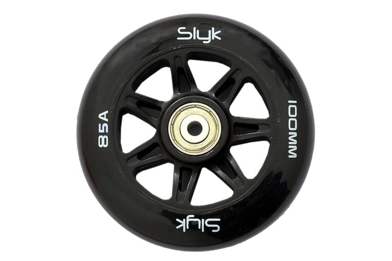 SLYK Sterling 100mm inline Skate Wheels, Polyurethane Wheels include Abec11 Bearings with Spacers and 85A Hardness (Pack of 1) - Image 1