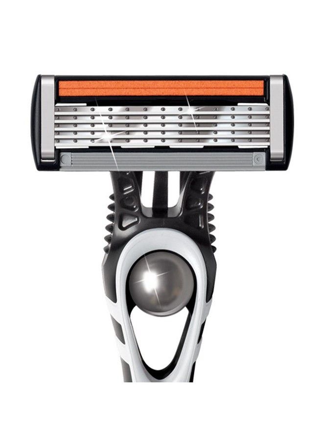 Flex 5 Titanium 5Blade Disposable Razor For Men Sensitive Skin Razor For A Smooth Comfortable And Close Shave 4 Piece Razor Set