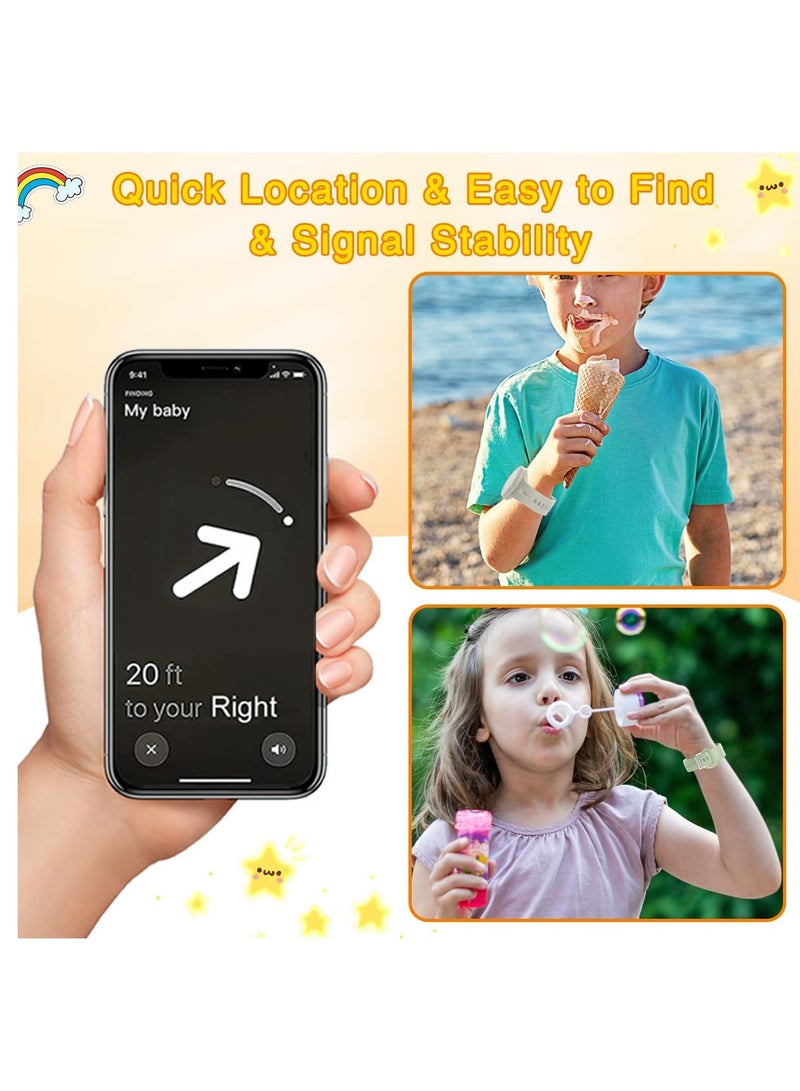 Zikra 2 Pack Airtag Bracelet for Kids Waterproof Silicone Wristband Full Case Cover for Airtag Holder Anti Lost Band Hidden Accessories for Toddler Child Tracker Strap Green and Gray - Image 4