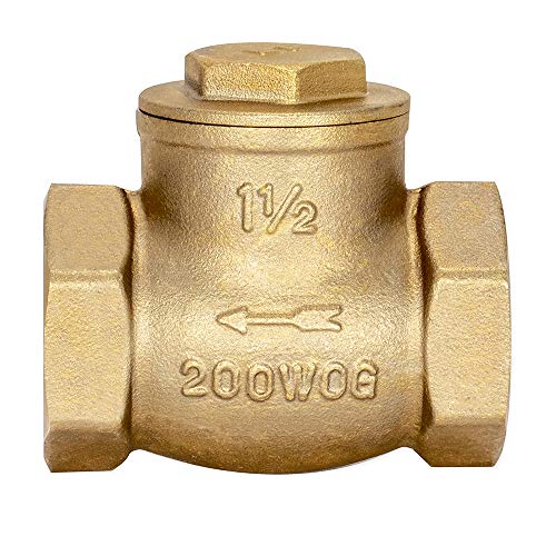 Eastman Brass Swing Check Valve, 1-1/2 Inch IPS, Brass Plumbing Fitting, 20429LF - Image 2