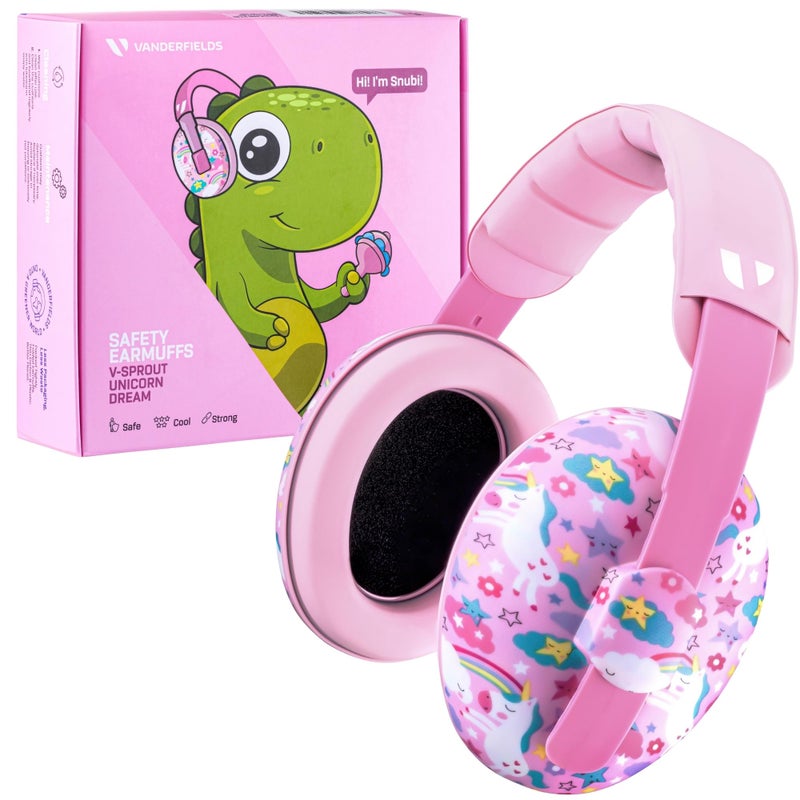 Vanderfields Baby Ear Protection Noise Cancelling Headphones for Babies, Toddlers, Infants 3 months to 2 years,Unicorn Dream - Image 1