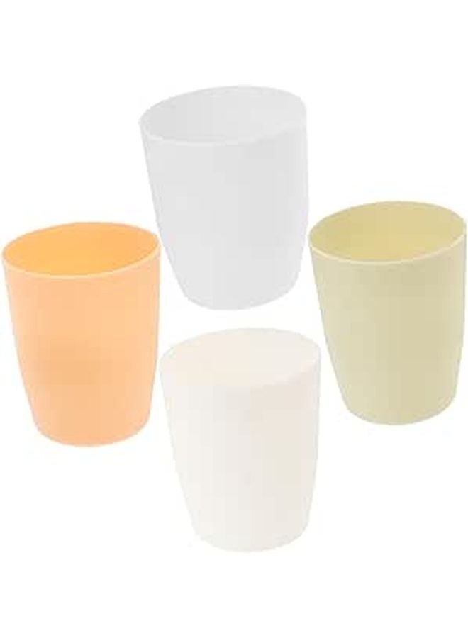 4Pcs Reusable Mouthwash Cups And Toothbrush Holder Set In Assorted Colors - Image 1
