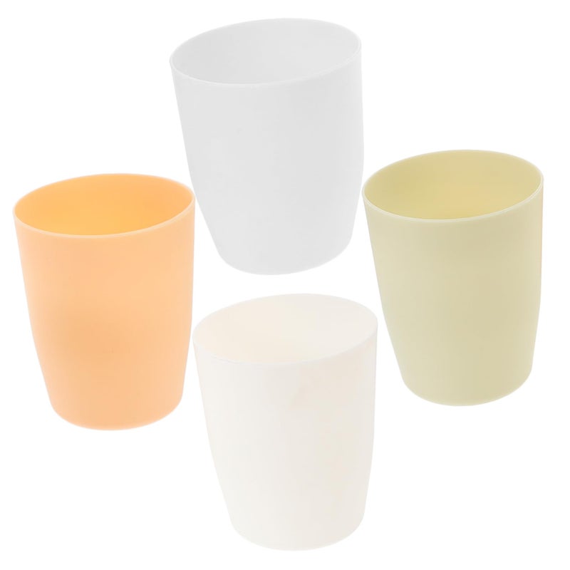 4Pcs Reusable Mouthwash Cups And Toothbrush Holder Set In Assorted Colors - Image 2