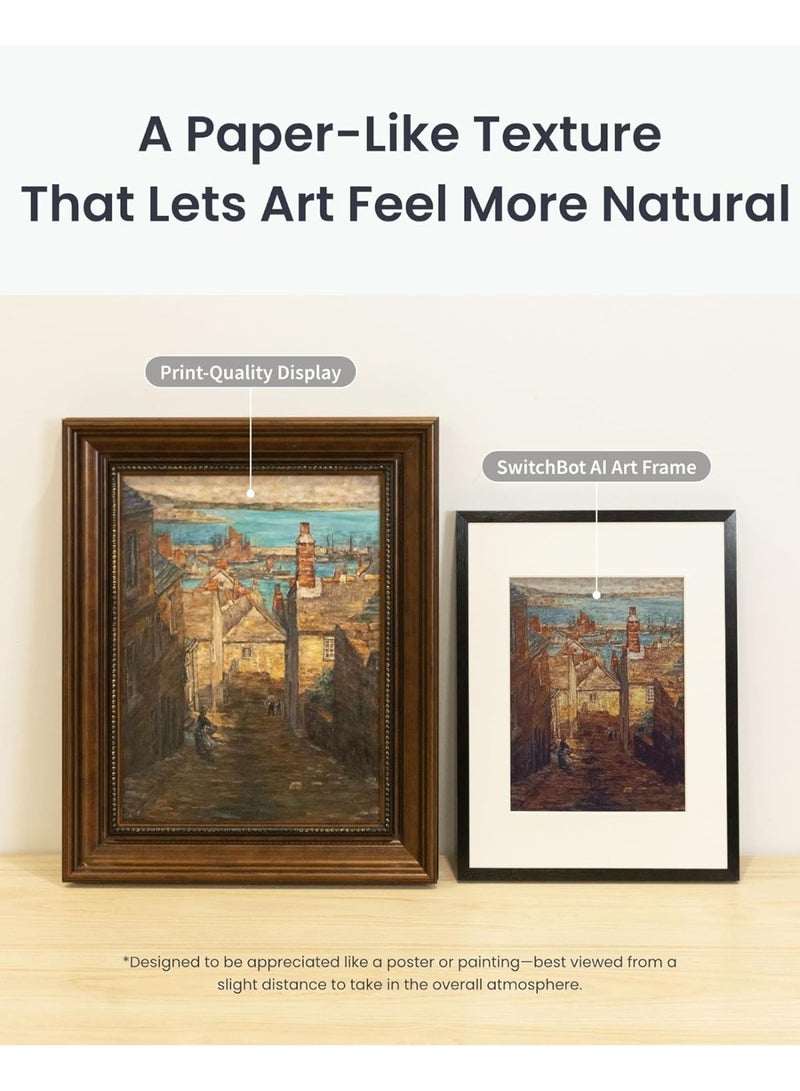 SwitchBot AI Art Frame 7.3” (25cm x 20cm x 2.5cm) Electronic Ink Digital Photo Frame, Wireless E-Ink Smart Picture Frame, AI-Generated Art Display, Long Battery Life Wall Mounted Home Décor, Smart Home Compatible, Gift for Art Lovers W8402000 - Image 5