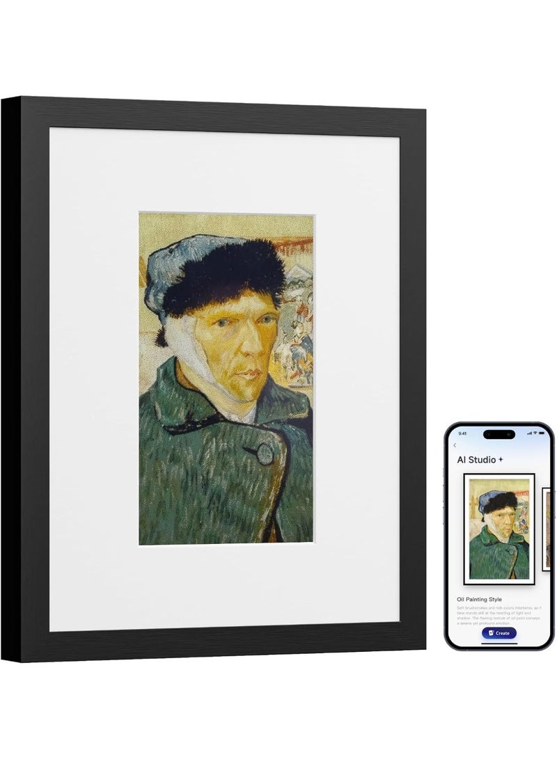 SwitchBot AI Art Frame 7.3” (25cm x 20cm x 2.5cm) Electronic Ink Digital Photo Frame, Wireless E-Ink Smart Picture Frame, AI-Generated Art Display, Long Battery Life Wall Mounted Home Décor, Smart Home Compatible, Gift for Art Lovers W8402000 - Image 1