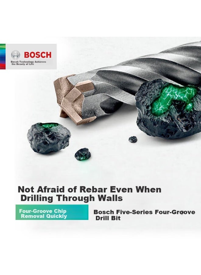 Bosch 5-series Four-cutter Round Shank Drill Bits For Reinforced Concrete - Image 5