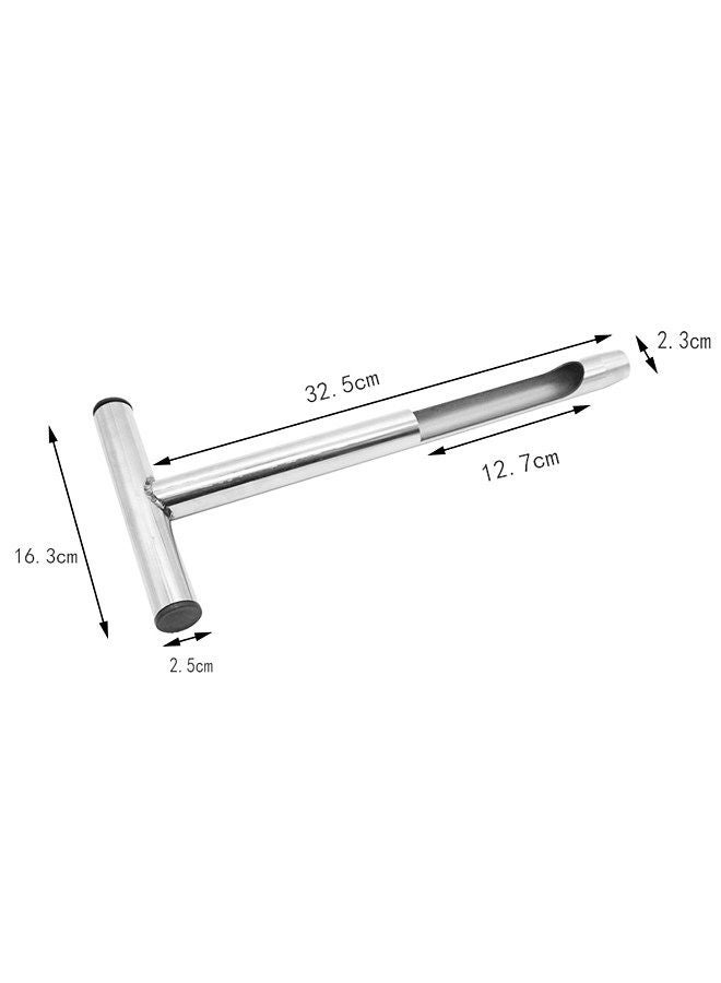 12.8'' Soil Sampler Probe T-style Handle Soil Test Kits with 2Pcs Sample Bags Steel Soil Sampling Tool for Garden Lawn Farm Golf Field Forestry Agriculture