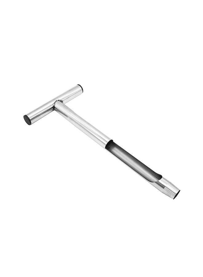 12.8'' Soil Sampler Probe T-style Handle Soil Test Kits with 2Pcs Sample Bags Steel Soil Sampling Tool for Garden Lawn Farm Golf Field Forestry Agriculture