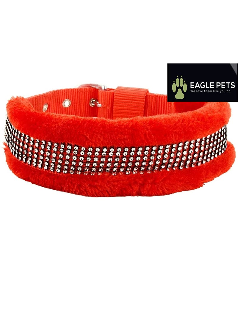 Eagle Pets Nylon Fur Dog Harness, Dog Collar & Leash Set for Puppy. Adjustable (Extra Small, Black) (Red, Extra Small) - Image 2