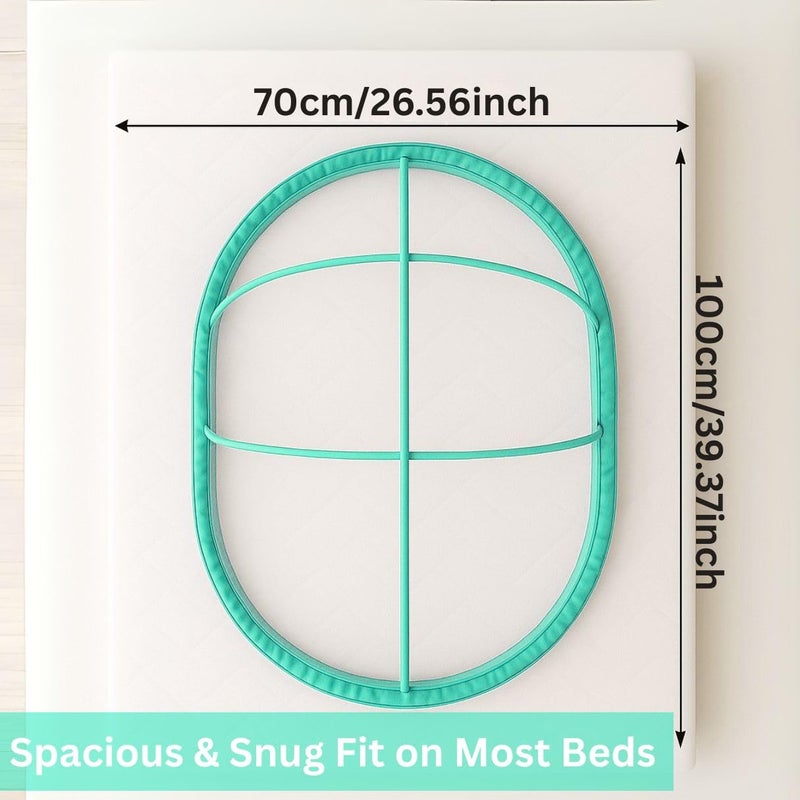 Royalkart Foldable Baby Mosquito Net |Bottomless Design for Infants |Safe & Easy Use for Ensuring Baby's Comfortable Sleep (0-24 Months) Size: 70 * 100cm, Green - Image 3