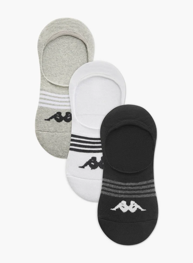 Set of 3 - Kappa Logo Detail Invisible Socks with Antibacterial Protection