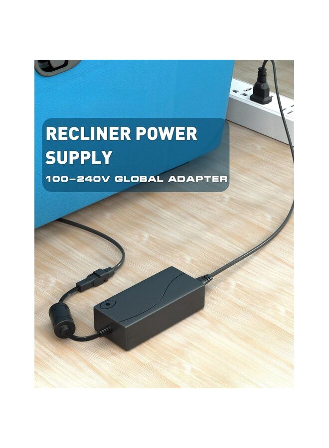 مزود طاقة كرسي الاسترخاء، محول تحويل طاقة تيار متردد/تيار مستمر مع سلك طاقة تيار متردد محول 29 فولت 2 أمبير متوافق مع كرسي الرفع أو كرسي الاسترخاء الكهربائي - Image 3