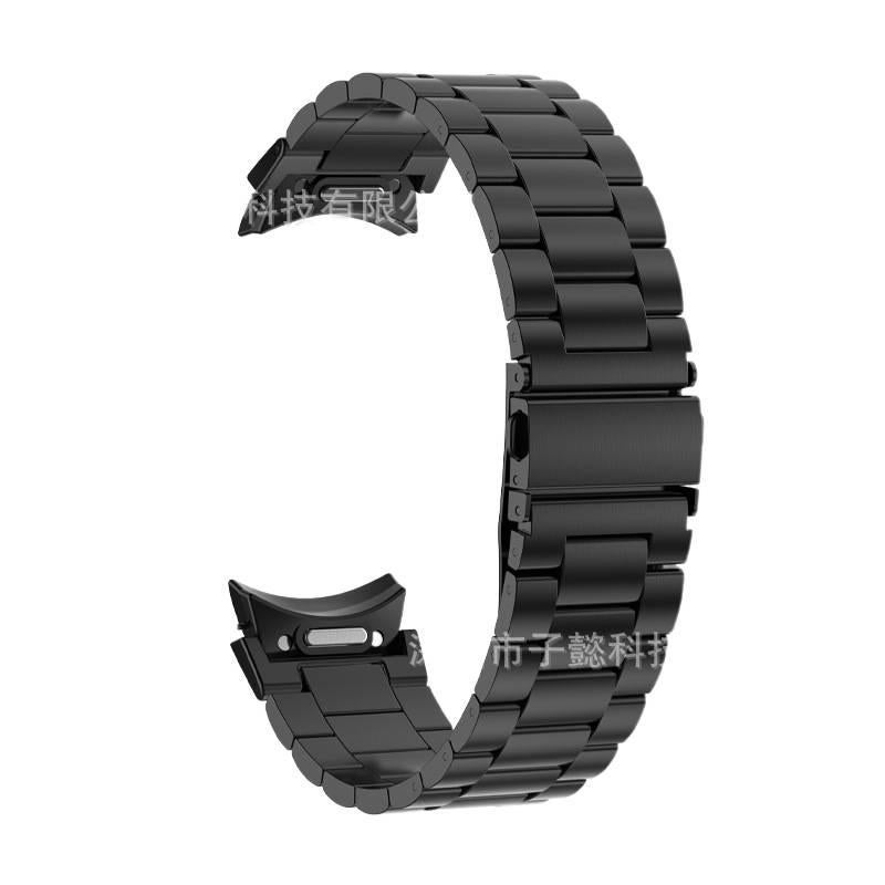 سوار ساعة ذكية سوار معدني من الستانلس ستيل متوافق مع Samsung Galaxy Watch 7 بملاءمة قابلة للتعديل وحزام بديل باللون ذهبي قابل للتعديل - Image 5