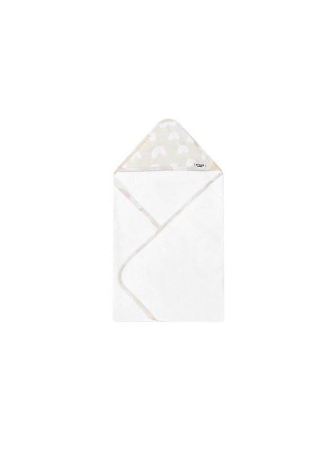 infancie Bamboo Hooded Baby Towel – 75 cm x 75 cm, Suitable for Newborn to 4 Years, Beige